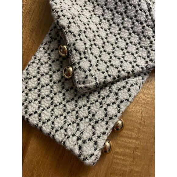 Janie and Jack Geometric Print Leggings Pants 18-24m Black White Gold Buttons - Picture 4 of 5